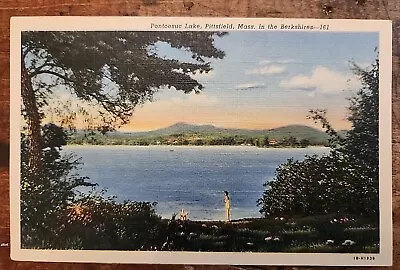 Pontoosuc Lake Pittsfield Mass. In The Berkshires White Border Postcard  • $4.99