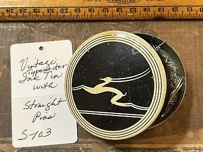 NYS-103🌟Vintage Sewing Typewriter Ribbon Tin Deer Gazelle Pin Box • $13.95