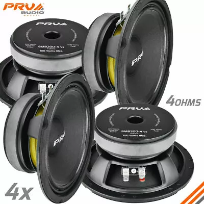 4x PRV Audio 6MB200-4 Midbass Car Audio 6.5  Speakers 4 Ohm 6MB PRO 800 Watts • $119.64