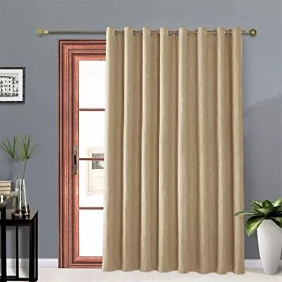 Melodieux Elegant Cotton Wide Blackout Curtains For Sliding Glass Door Living... • $72.49