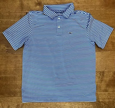 Vineyard Vines Boys M Blue Stripped Knit Shirt • $11.99