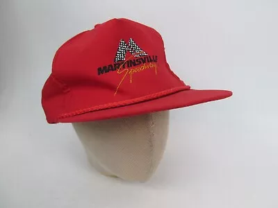 Vintage Snapback Cap Hat Martinsville Speedway Red Racing NASCAR • $14.24