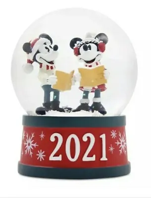 Disney Mickey And Minnie Mouse 2021 Christmas Holiday Snow Globe Sealed  • $9