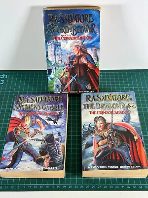 The Crimson Shadow Trilogy - Complete - R.A.Salvatore Sword Of Bedyr Dragon King • £9.99