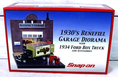 Snap On Tools 1930s Benefiel Garage Lighted Diorama With 1934 Ford Box Truck • $49