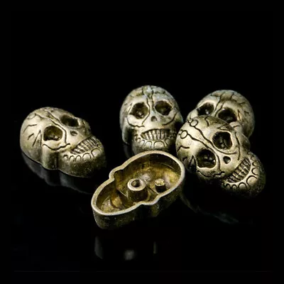 Metal Skull Head Rivets Studs For Leathercraft Jacket Belt Crafts Bag 14*18mm • $7.92