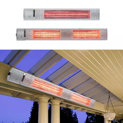 2-3KW Outdoor Electric Patio Heater Garden Wall Mounted Warmer Halogen & Remote • £59.95