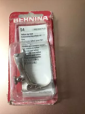 $50 • Buy Genuine BERNINA Zipper Foot With Non-Stick Sole #54 - Old Style