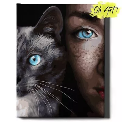 Oh Art! Premium 40x50cm Canvas Painting By Numbers For Adults With Frame Animals • £35.99