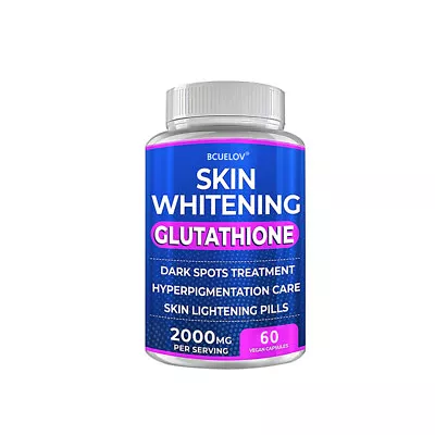 GLUTATHIONE Skin Whitening Capsules Antioxidant Anti-aging Vitamin C • £8.99