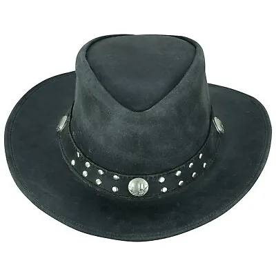 Arizona Leather Hats For Men & Women Cowboy Western Style Shapeable Brim Hat • $49.90