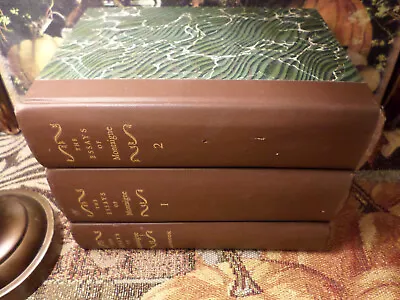 The Essays Of Montaigne (Three Volumes) 1946 Michel De Montaigne Vintage HC • $109.95