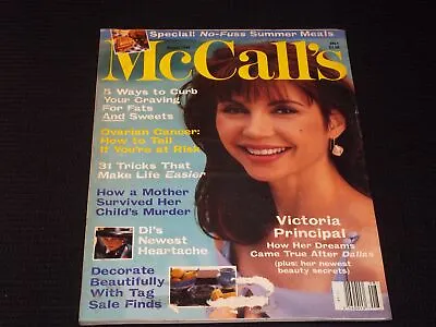 1992 August Mccall's Magazine - Victoria Principal Front Cover - E 648 • $30