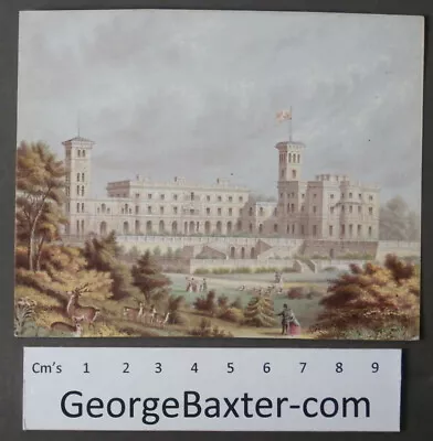 Osborne House – Queen Victoria Home Isle Of Wight - George Baxter Process 1850's • $9.94