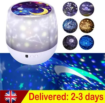 Kids Night Light Projector Star Night Light Star Projector Lamp For Baby Bedroom • £12.89