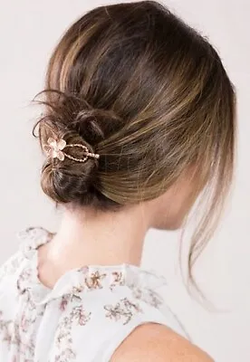 Posie Rose Gold Lilla Rose Flexi Thin Fine Hair Clip FX-3355 NEW Ponytail Tie XS • $10