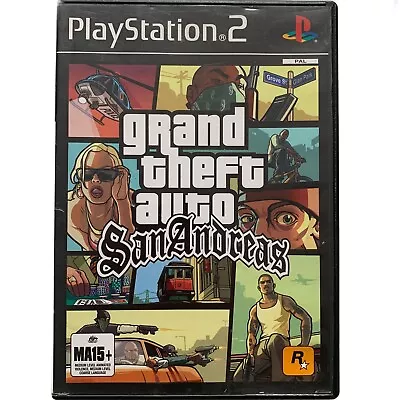 Grand Theft Auto San Andreas GTA Sony PlayStation 2 PS2 W/ Manual PAL Rockstar • $24.95