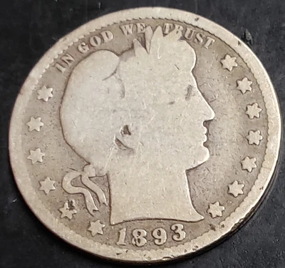 $33.35 • Buy 1893 S US Barber Quarter - Tough Date         (VA46)