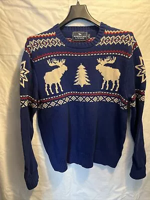 American Living By Ralph Lauren Moose Holiday Jumper Sweater Men’s M Nordic Isle • $32
