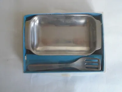 £0.99 • Buy Vintage Danish Stainless Butter Dish And Spreader