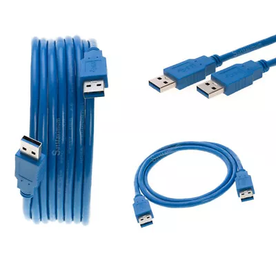 USB 3.0 Cable Blue Type A Male To A Male High-Speed Data Transfer Charger Cord • $5.97