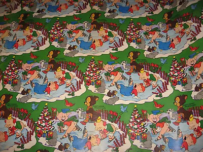 Vintage Walt Disney Productions Christmas Wrapping Paper • $24.95