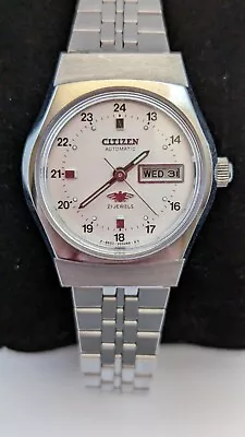 Vintage Citizen Eagle 7 21 Jewels Day/Date Automatic Womens Watch 4-283597KT • $50