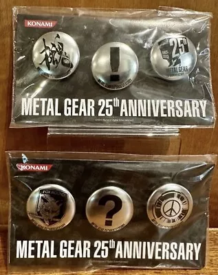 Metal Gear 25th Anniversary Pins Rare - Metal Gear Solid Hideo Kojima • $300