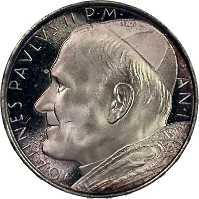 VATICAN CITY. 1979 500 Lire Silver - Pope John Paul II AN I Pontificate 1.1 • $52.15