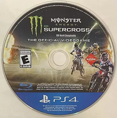 Monster Energy Supercross (Sony PlayStation PS4) DISC ONLY | NO TRACKING M1805 • $5.89