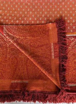 £25 • Buy M&S Boho Paisley Indian Print Fleece Quilt Throw Red Orange 152cm X 133cm