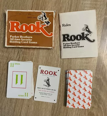Vintage ROOK Card Game Box Official Tournament Rules Complete 1978 • $9.99