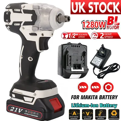 1000Nm 21V Cordless Electric Impact Wrench Drill Gun Ratchet Driver + 1 Battery • £25.55