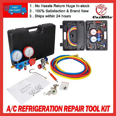 Refrigeration Air Conditioning A/C Diagnostic Manifold Gauge R134a R404A R22 R12 • $76