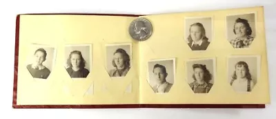 Vintage Photo Album Class Of 1939 Small 5  X 3 3/1 Album With 39 Photos • $25