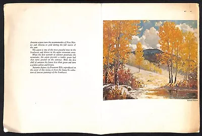 C1962 Santa Fe Railroad Luncheon Menu  Autumn Aspens  • $14.99