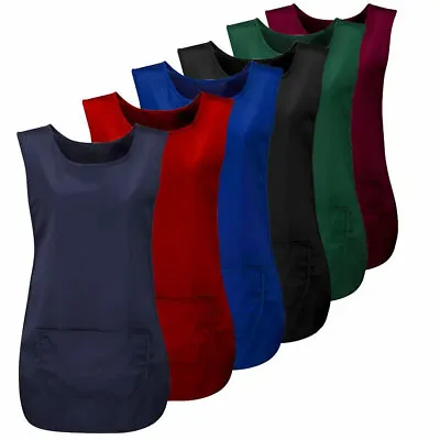 Plain Unisex Tabard With Pocket Cleaning Catering Workwear Overall Mens Ladies • £7.99