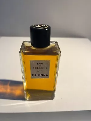 Rare 1980s CHANEL No 5 Bottle Vintage Eau De Cologne 75° Splash Bottle 6 • £72.39