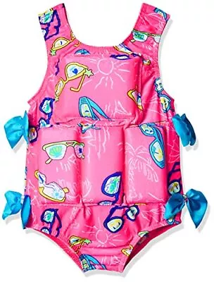 Girls Flotation Swimsuit M (40-50 Lbs) Pink Sunglasses • $84.99