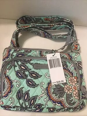 Nwt Vera Bradley Fan Flowers   Little Hipster Crossbody Msrp $58 • $39.02