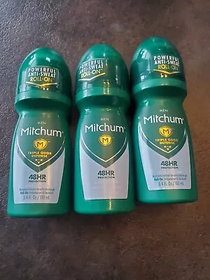 Lot Of 3-Mitchum Advanced Control Anti- Perspirant & DeodorantUnscented 3.4 Oz • $17.99