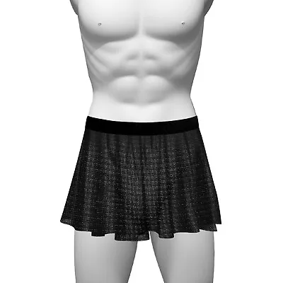 Mens Skirt Nightclub Miniskirt Sissy Skirts Transvestite Nightwear Ruffled Pool • $7.43