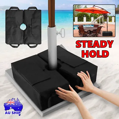 $19.95 • Buy Outdoor Parasol Umbrella Stand Base Fixed Patio Garden Sunshade Sand Weight Bags