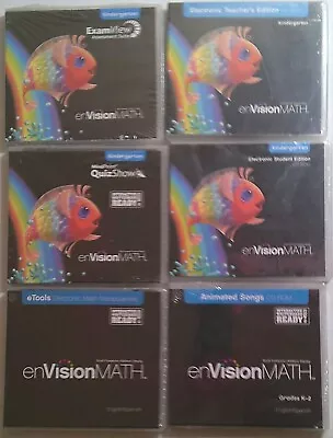 Envision Math Grade K EnVisionMATH Kindergarten ExamView Teachers Edition CD LOT • $199.95