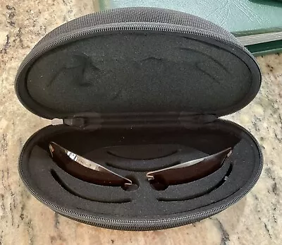 Authentic Oakley Fast Jacket Soft Vault Sunglass Case Black Hard + Amber Lenses • $29