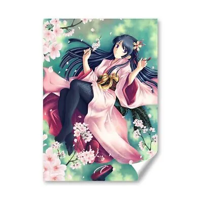 A4 - Kimono Anime Girl Japanese Poster 21X29.7cm280gsm #2817 • £4.99