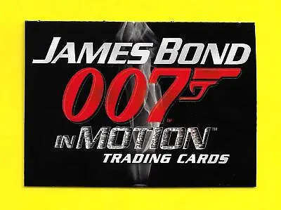 2008 Rittenhouse Archives James Bond In Motion Base Cards #s 1 -63 You Pick Your • $1.99