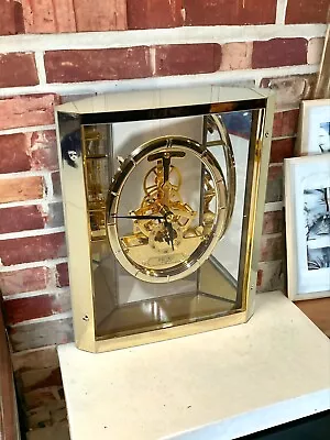 Seiko Quartz Skeleton Mantle Desk Table Clock QAW110 G Working VTG • $59.99