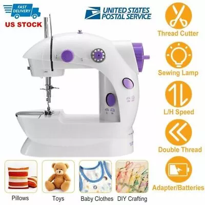 Electric Mini Sewing Machine Portable Handheld Adjustable 2 Speed Pedal Included • $18.96