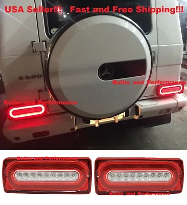 For 1999-2018 MERCEDES G-CLASS RED LED TAIL BRAKE SEQUENTIAL TURN SIGNAL LAMPS  • $179.49